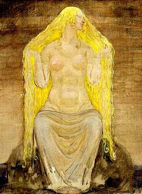 John Bauer Freja oil painting picture